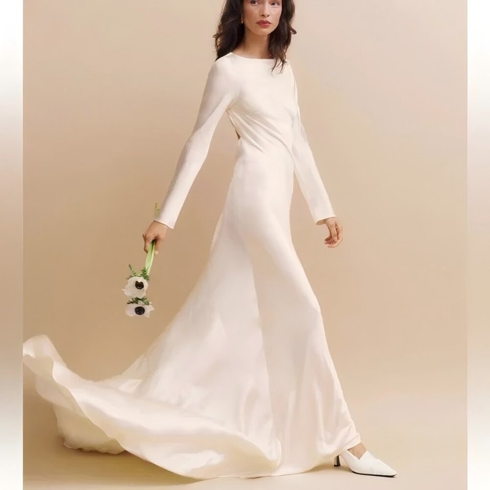 Reformation Adwen Silk Dress Ivory NWT